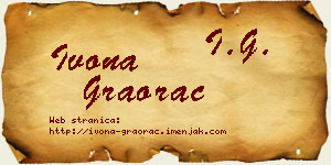 Ivona Graorac vizit kartica